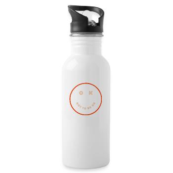 Face Ok Not To Be Ok - 20 oz Water Bottle - white - Right