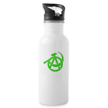 Green Anarcho Communism - 20 oz Water Bottle - white - Right