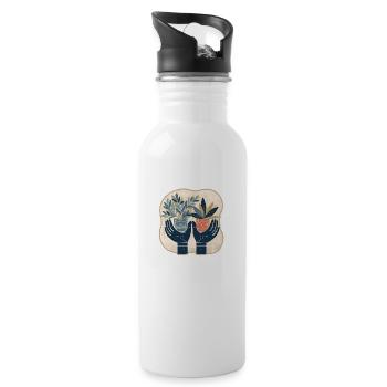Palmful Serenity - 20 oz Water Bottle - white - Right