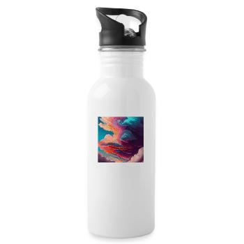 Clouds - 20 oz Water Bottle - white - Right