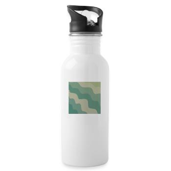 Camo Waves retro - 20 oz Water Bottle - white - Right