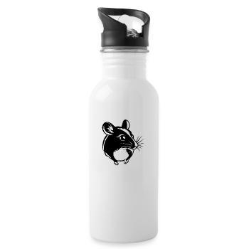 Rat Rodent Mouse - 20 oz Water Bottle - white - Right