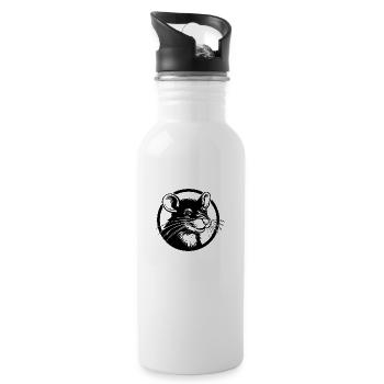 Rat Rodent Mouse - 20 oz Water Bottle - white - Right