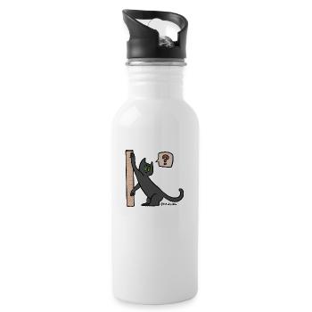 The Scratching Post Dilema - 20 oz Water Bottle - white - Right
