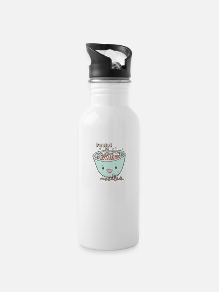 Pastel Noodles - 20 oz Water Bottle - white