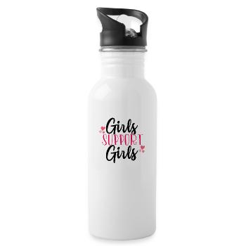 Girls Support Girls - 20 oz Water Bottle - white - Right