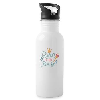 QUEEN OF THE HOUSE - 20 oz Water Bottle - white - Right