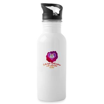 a sweet heated cat - 20 oz Water Bottle - white - Right