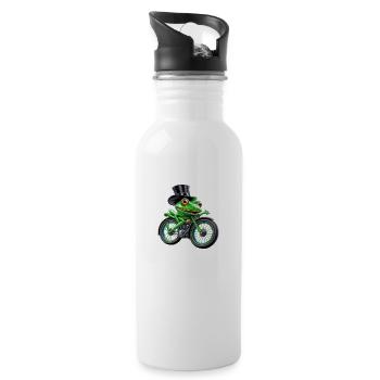 Cycling frog - 20 oz Water Bottle - white - Right