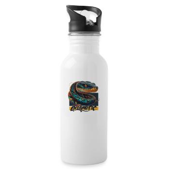 Scales of Mystery: Unveiling the Serpent Within - 20 oz Water Bottle - white - Right