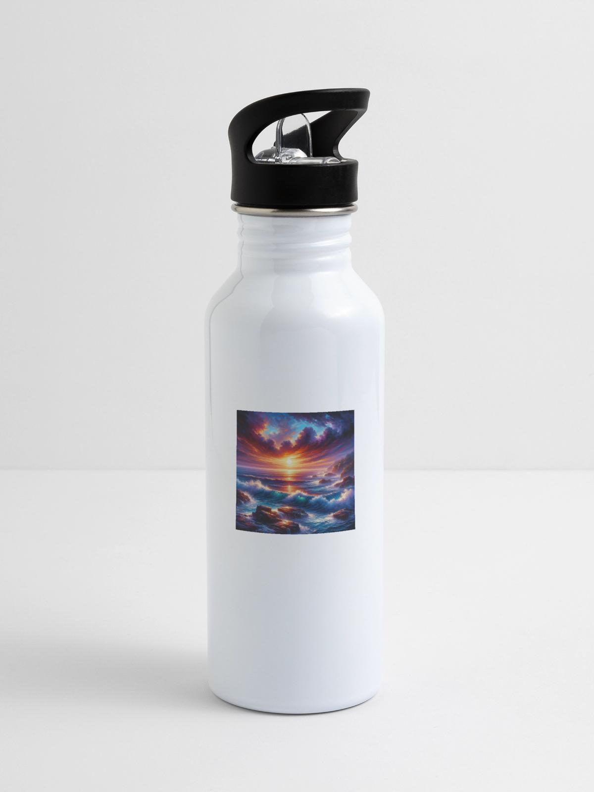 Sunset Serenity - 20 oz Water Bottle - white - Right