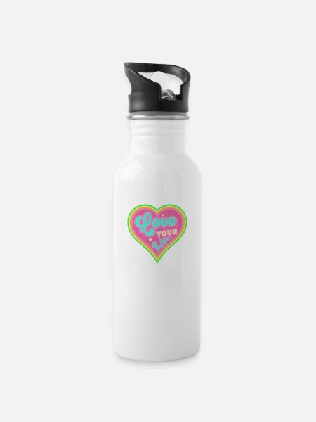 Embrace Life's Love - 20 oz Water Bottle - white
