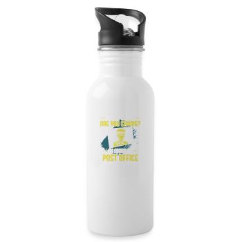 No Crying At Post Office - 20 oz Water Bottle - white - Right