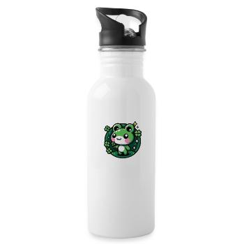 patricks day event - 20 oz Water Bottle - white - Right