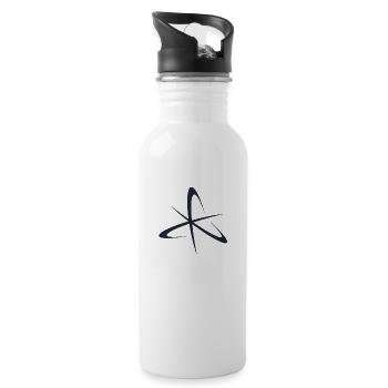 "Ethereal Expressions: Abstract Design Delights" - 20 oz Water Bottle - white - Right