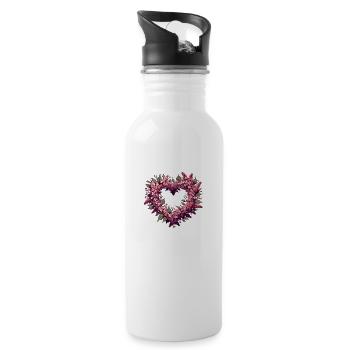 Lilac Flower Bush - 20 oz Water Bottle - white - Right