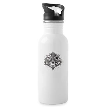 Mind is Power - 20 oz Water Bottle - white - Right