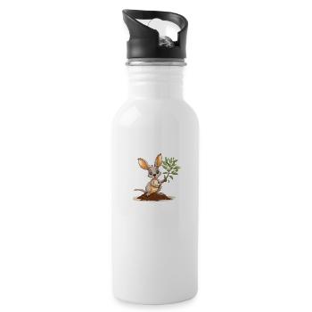 Earth Day, Kangaroo, Vibrant, Eco-friendly, Nature - 20 oz Water Bottle - white - Right