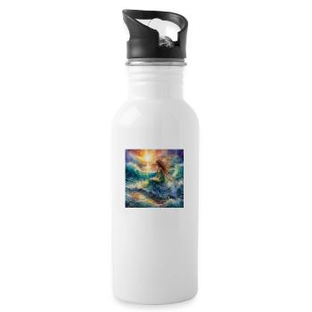 Mermaid Sunset - 20 oz Water Bottle - white - Right