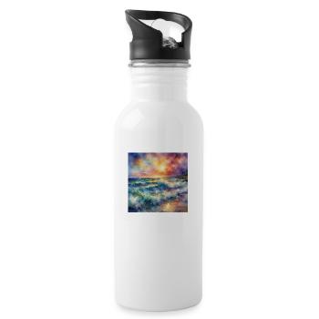 Ocean Peace - 20 oz Water Bottle - white - Right