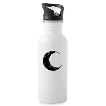 Geometric black moon - 20 oz Water Bottle - white - Right