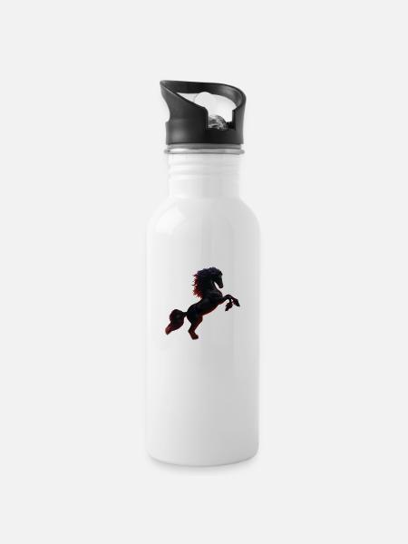 thoroughbred horse - 20 oz Water Bottle - white