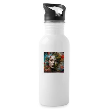 Step into the realm of art and innovation with our - 20 oz Water Bottle - white - Right