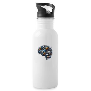 Mathematics and Mind - 20 oz Water Bottle - white - Right