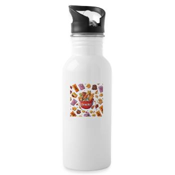 THE fun playful Snacks - 20 oz Water Bottle - white - Right