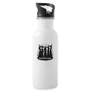 Girls Will Be Girls - 20 oz Water Bottle - white - Right