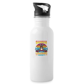 Shhhh Loading Serenity bunny meditation - 20 oz Water Bottle - white - Right