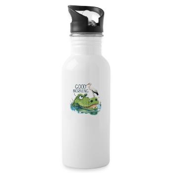 Good Morning - 20 oz Water Bottle - white - Right