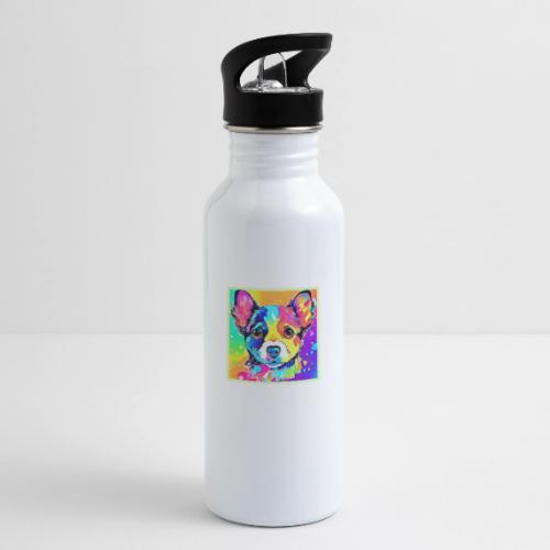 Vivid Puppy Vibes Art Design - 20 oz Water Bottle