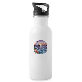 Sailing into serenity - 20 oz Water Bottle - white - Right