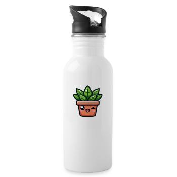 Grow At Your Own Pace - 20 oz Water Bottle - white - Right