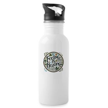 Feeling is Healing - 20 oz Water Bottle - white - Right