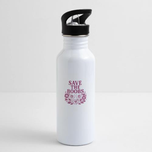 Save the boobs floral - 20 oz Water Bottle