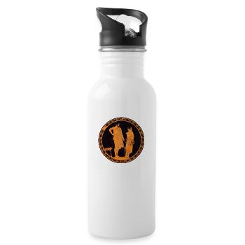 Attic Red Figure Cup by Douris and Python - 20 oz Water Bottle - white - Right