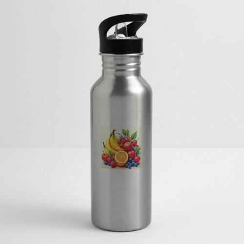 Vibrant Fresh Fruit Delight Design - 20 oz Water Bottle