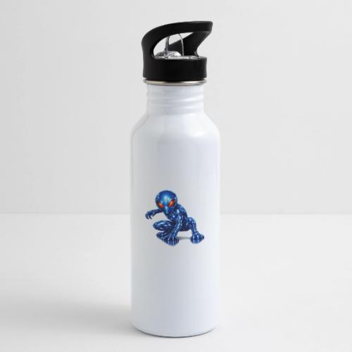 Blue Alien Crouch - 20 oz Water Bottle