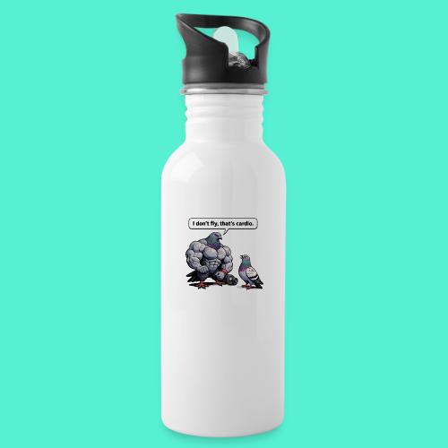 I Don't Fly That's Cardio - Pigeon Meme - 20 oz Water Bottle