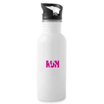 Running girl - 20 oz Water Bottle - white - Right