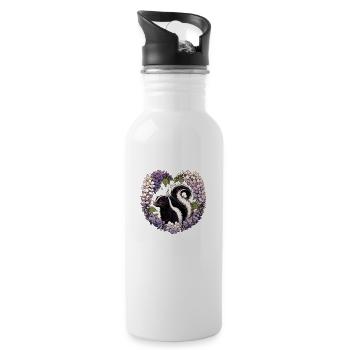 Spring Skunk Lilacs - 20 oz Water Bottle - white - Right