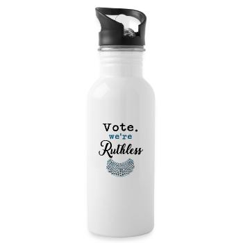 Women Vote We're Ruthless - 20 oz Water Bottle - white - Right