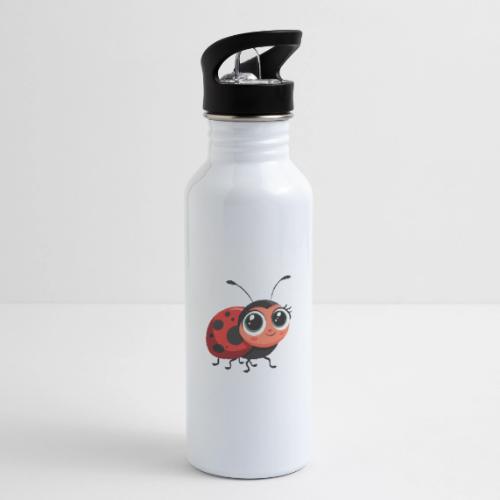 Cute Cartoon Ladybug Full of Joy - 20 oz Water Bottle