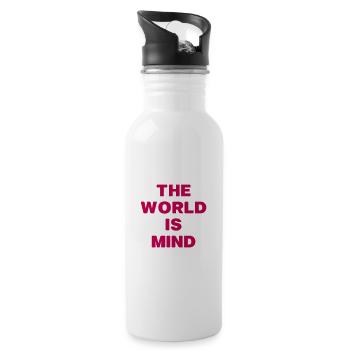 THE WORLD IS MIND - 20 oz Water Bottle - white - Right