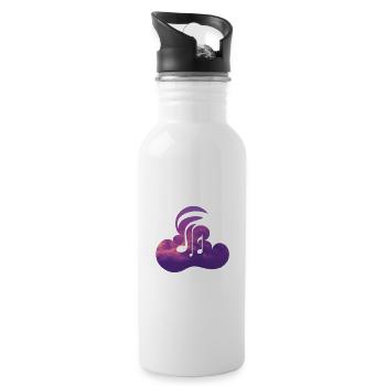 MUSIC AND CLOUD - 20 oz Water Bottle - white - Right