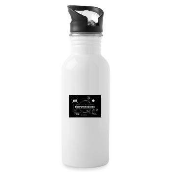 CS Department Tech Circuit Montage - 20 oz Water Bottle - white - Right