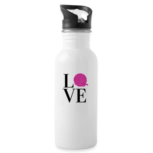 Love Yarn Pink - 20 oz Water Bottle