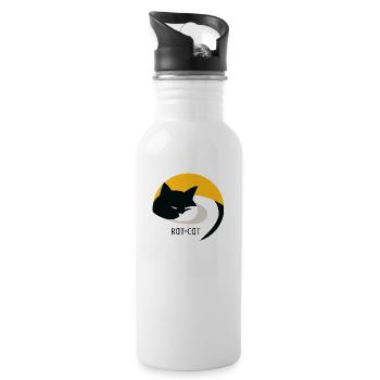 Bat Cat - 20 oz Water Bottle - white - Right